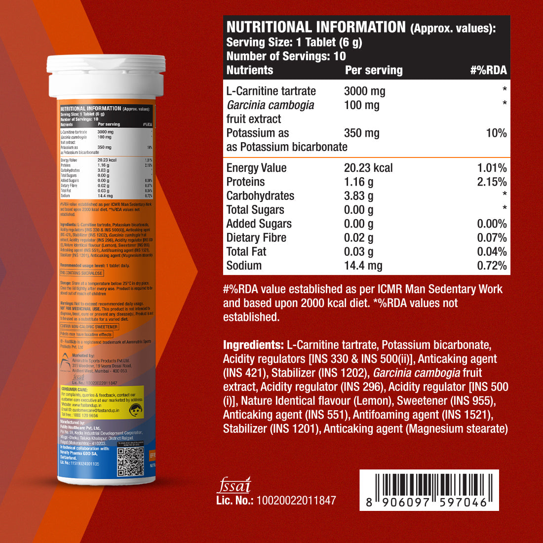 L-Carnitine 3000mg for Weight Loss - Lemon